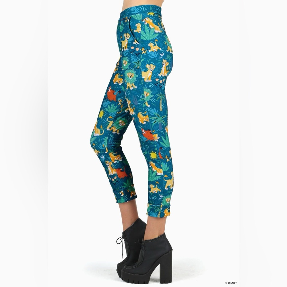 NWT Blackmilk Lion King Cubs Green Cuffed Pants - Limited Rare